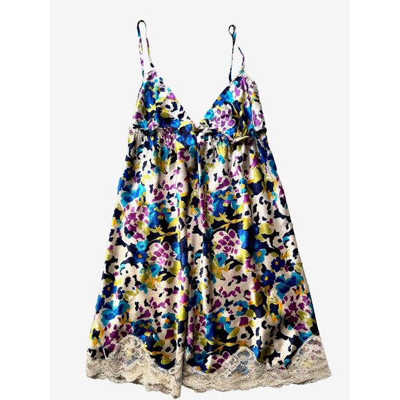 Victoria’s Secret Floral Babydoll Slip Dress‎ Size Large Beach Cocktail Resort - Picture 1 of 16